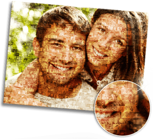 ideas foto metacrilato mosaico ejemplo pareja